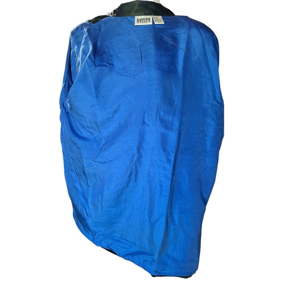 Chicos Design Womens Size 1X Black Multi-Colored Silk Jacquard Jacket Blazer EUC - Picture 8 of 8